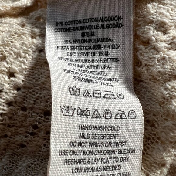 Free People Size S Beige For The Love of Flowers Boho Cold Shoulder Tunic Top - Picture 12 of 16